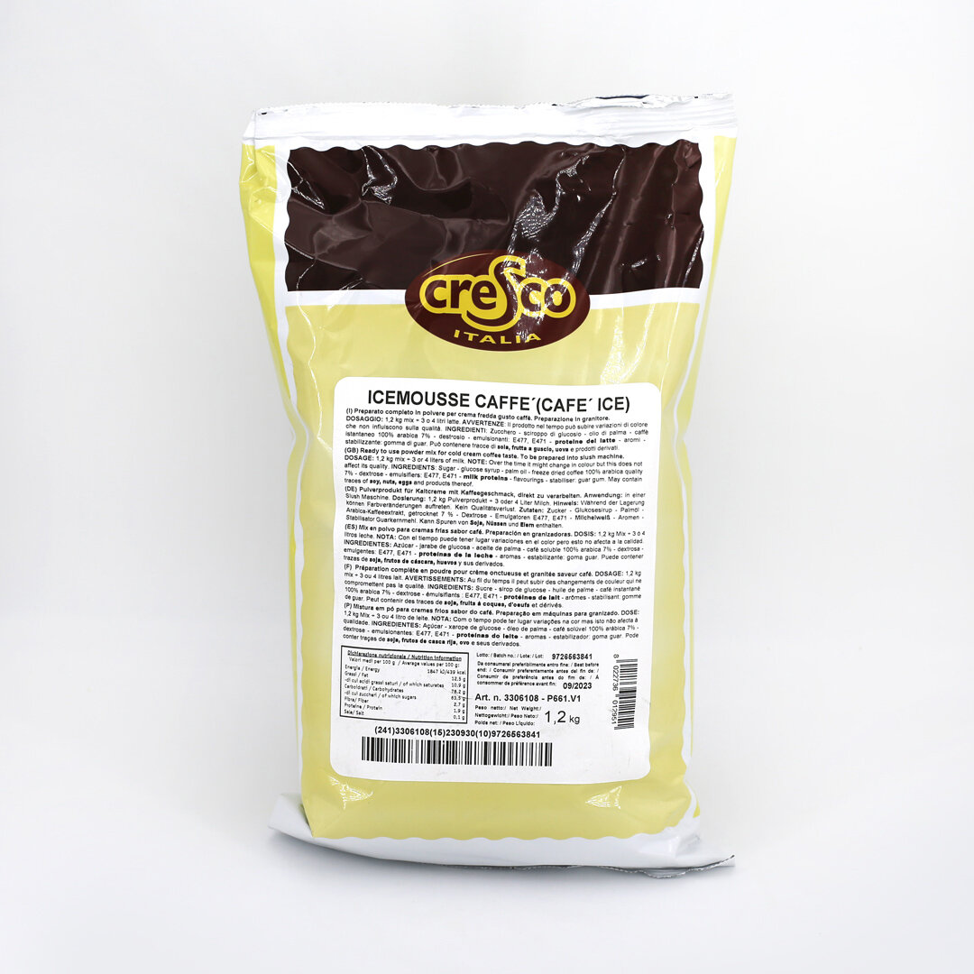 Prodotto completo per la preparazione di crema fredda gusto caffè