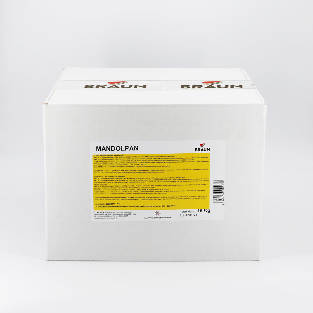 Pasta al gusto di mandorla per pasticceria